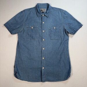 Sitka‎ Drifter Chambray Shirt Men's L Blue 100% Cotton Pockets Button Up